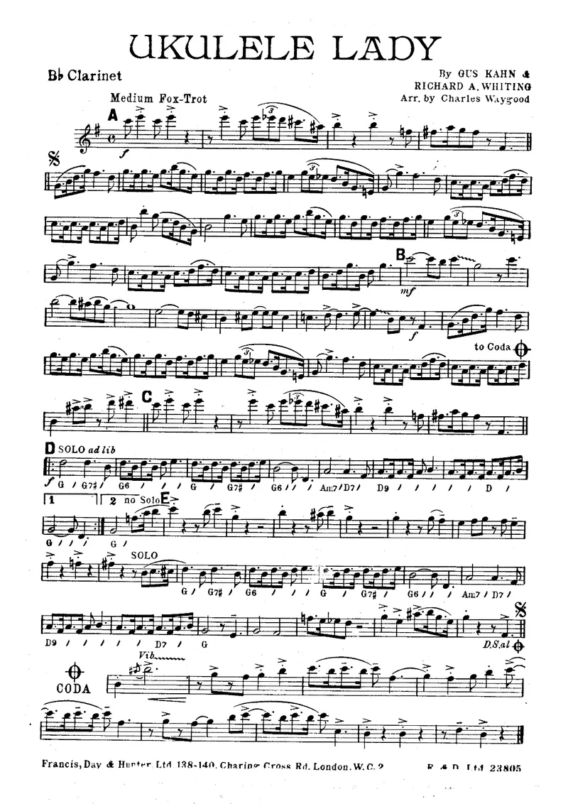 Ukulele Lady score preview