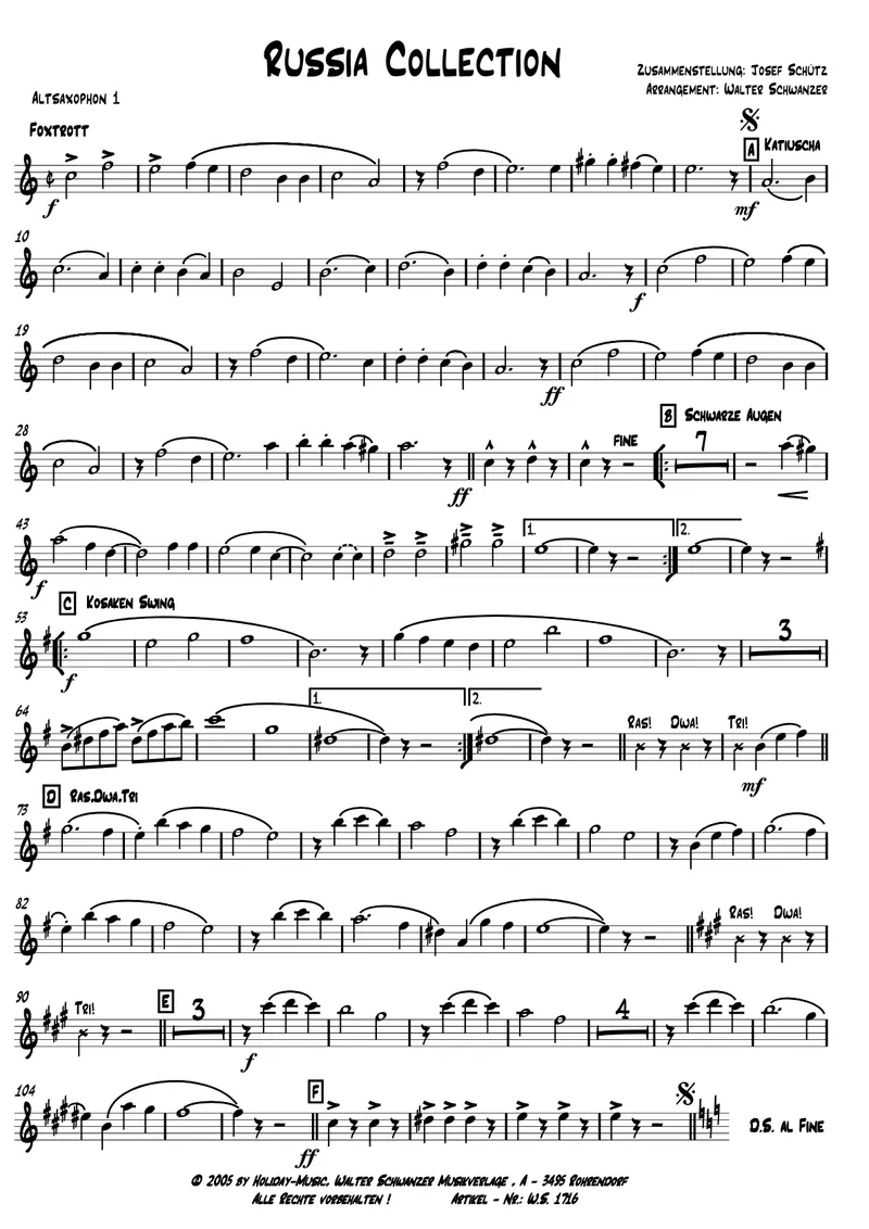 Russia Collection score preview