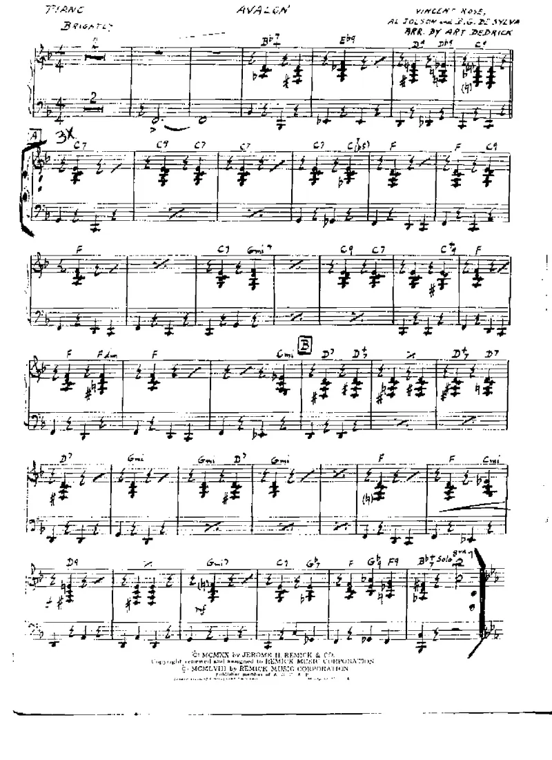 Avalon score preview