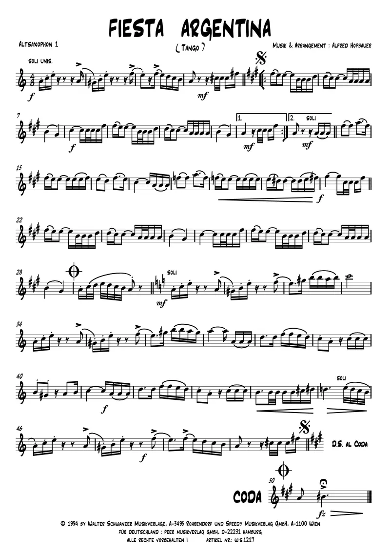 Fiesta Argentina score preview