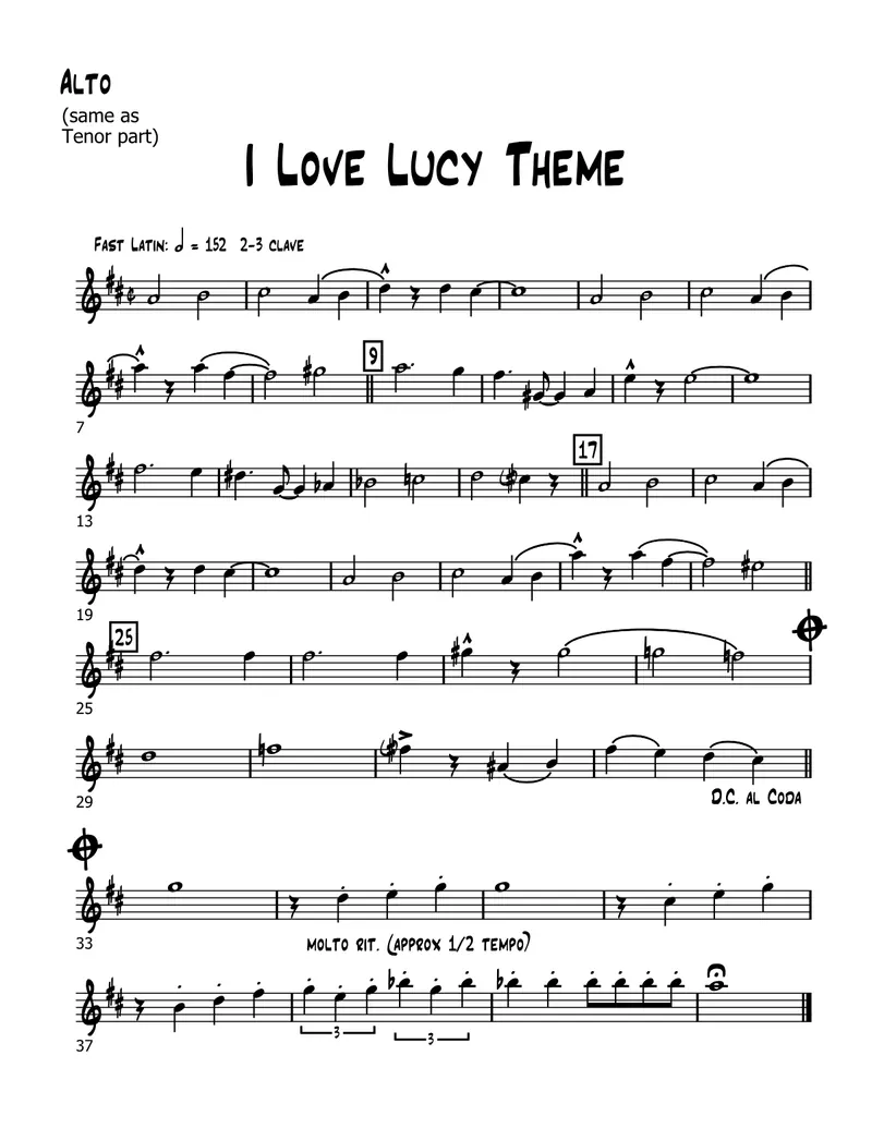 I Love Lucy score preview