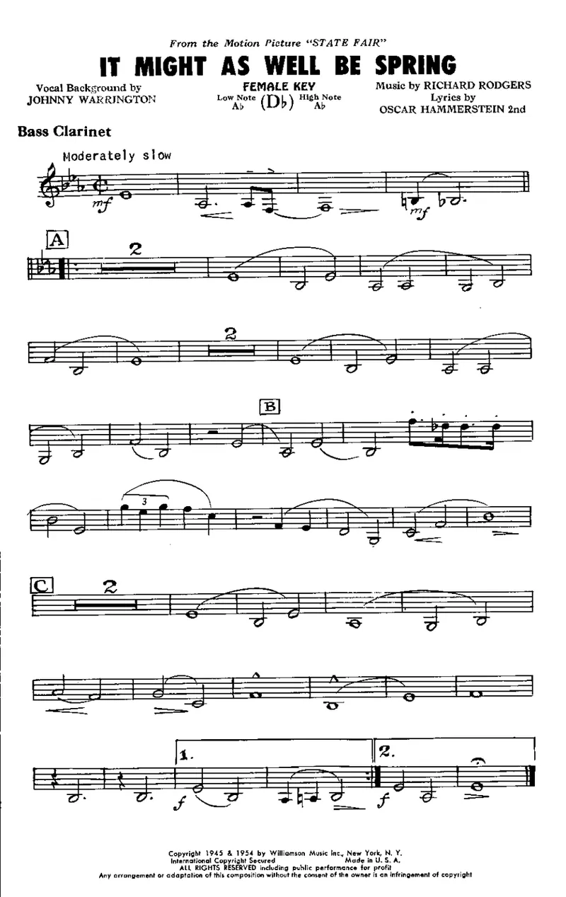 Might As Well Be Spring score preview