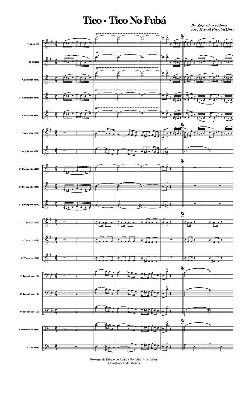 Tico Tico No Fuba score preview