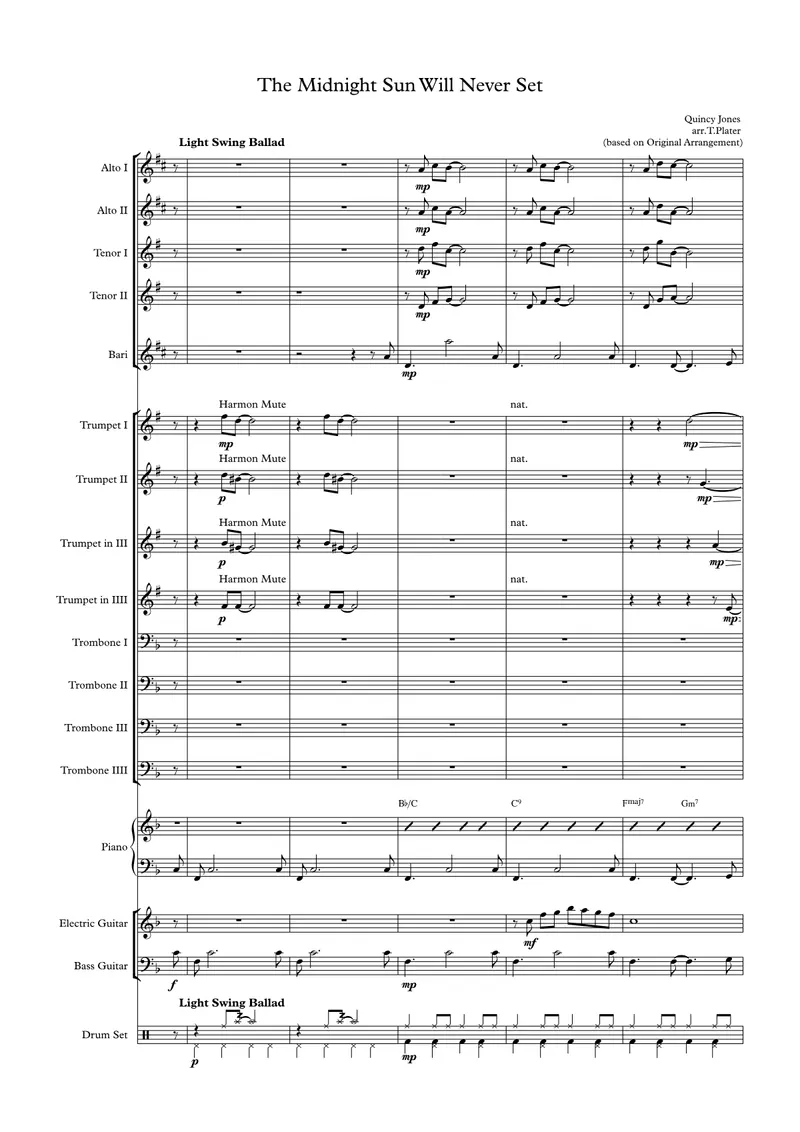 The Midnight Sun Will Never Set score preview