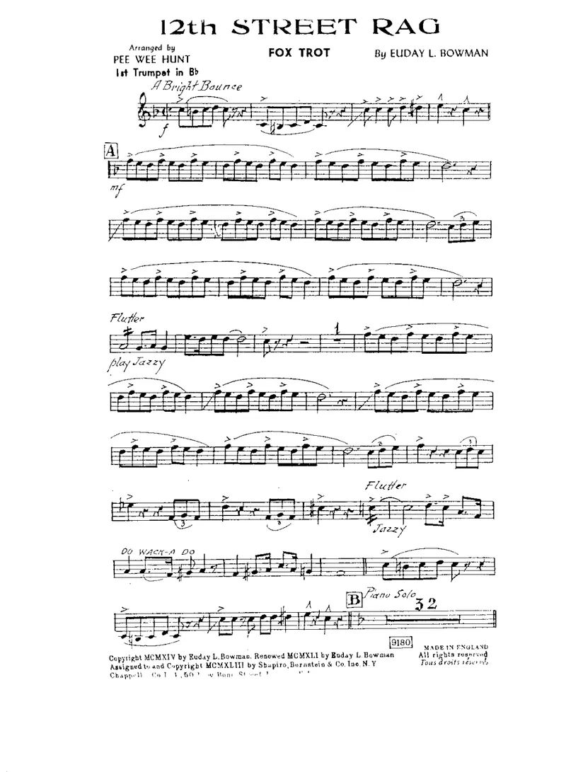 12th Street Rag score preview