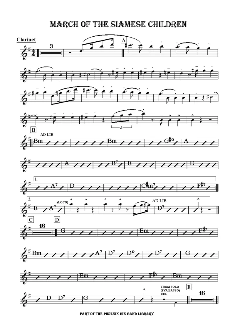 March Of The Siamese Children score preview
