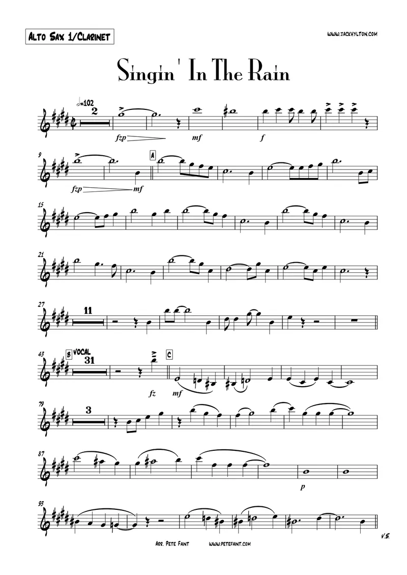 Singin' In The Rain score preview