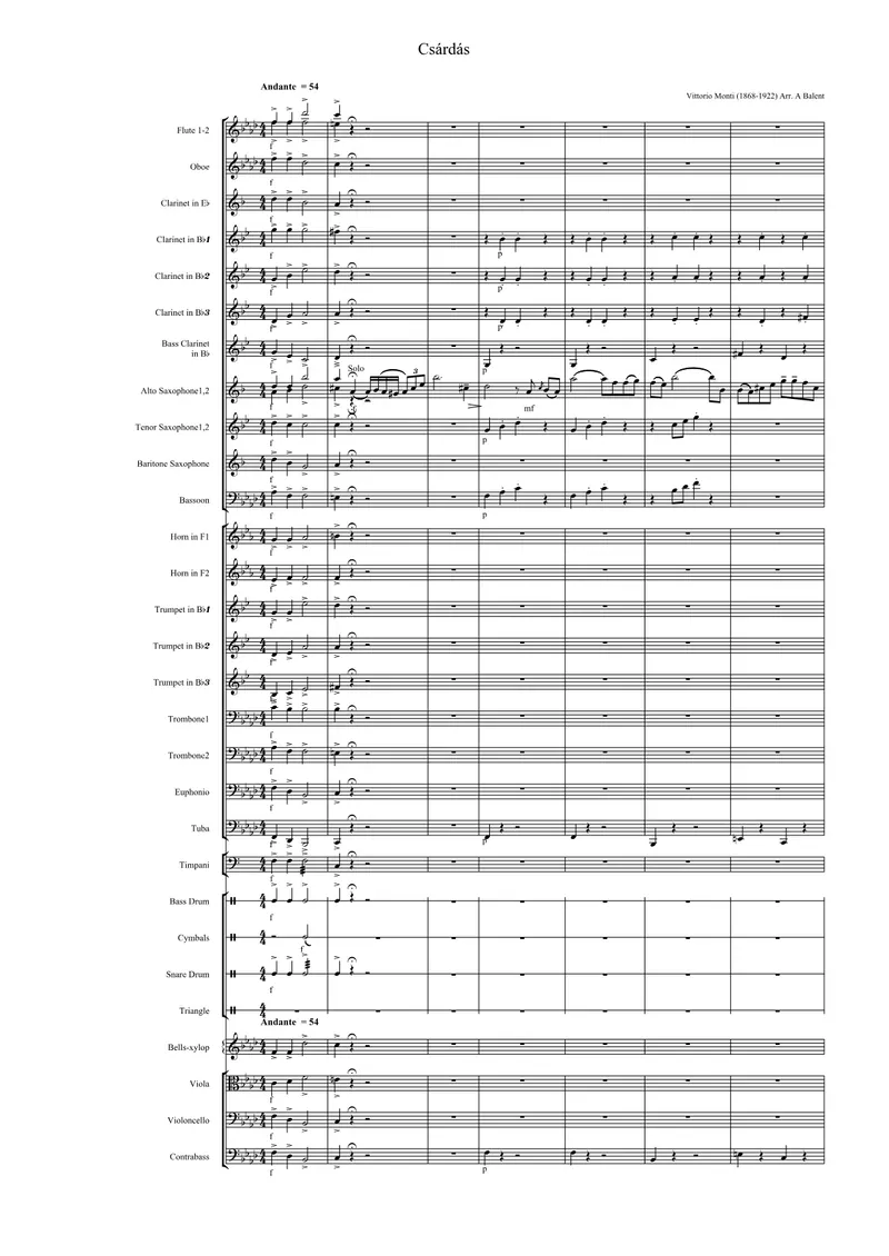 Czardas score preview