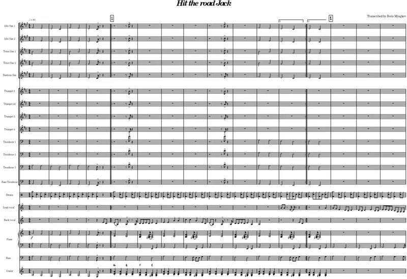 Hit The Road Jack score preview