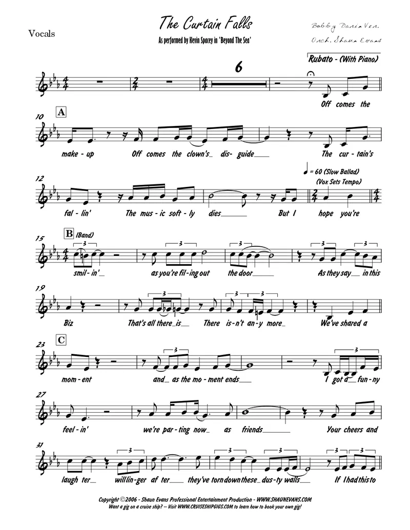 The Curtain Falls score preview
