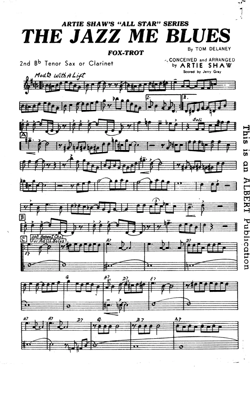 The Jazz Me Blues score preview