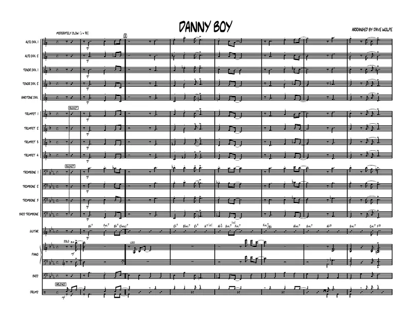Danny Boy score preview
