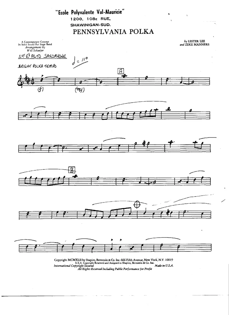 Pennsylvania Polka score preview