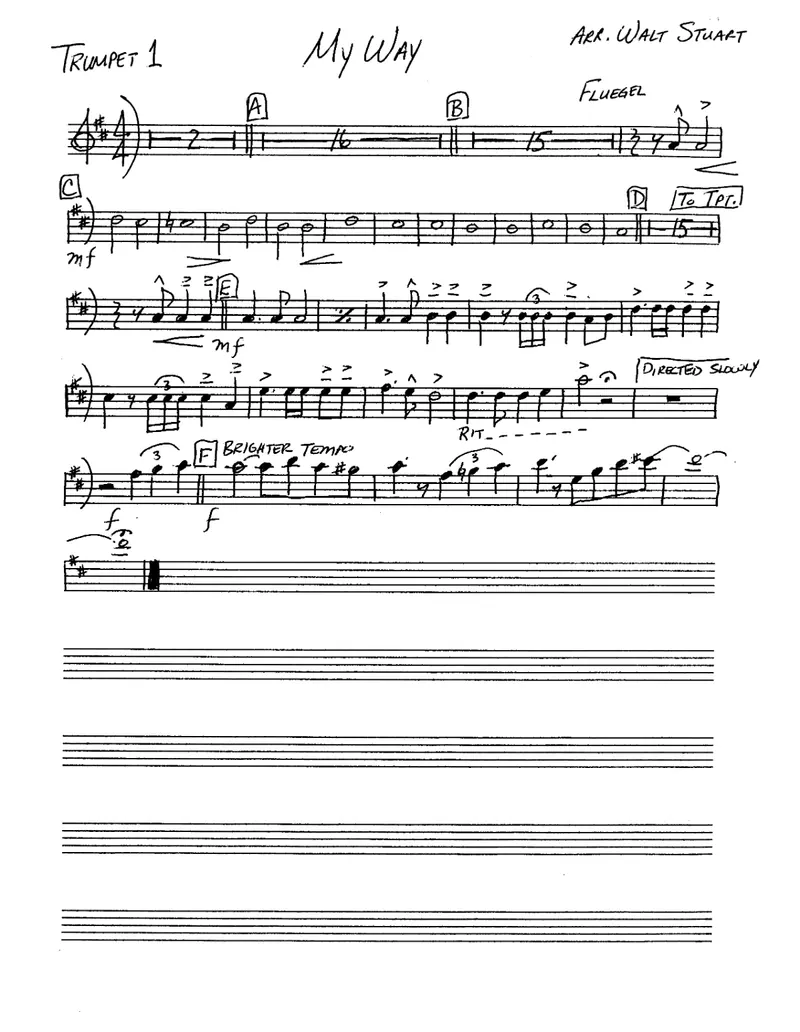 My Way score preview