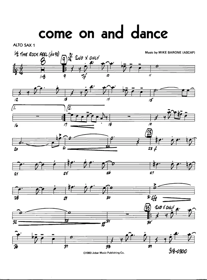 Come On And Dance score preview