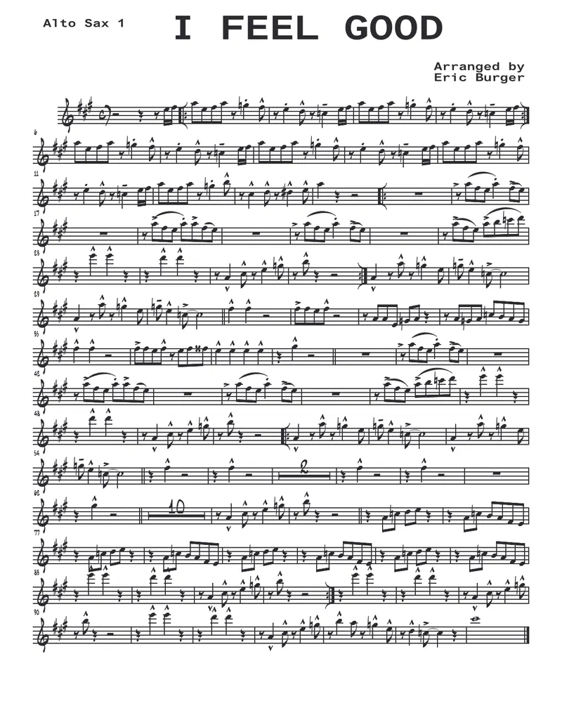 I Feel Good score preview