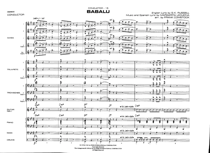Babalu score preview