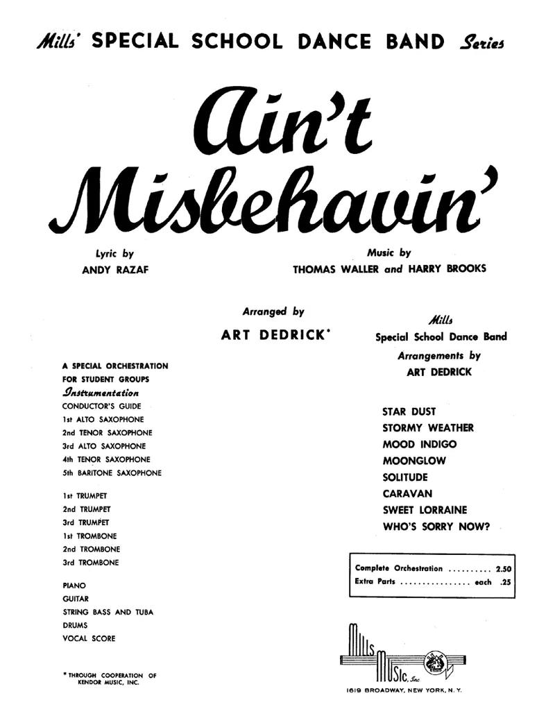 Ain't Misbehavin' score preview