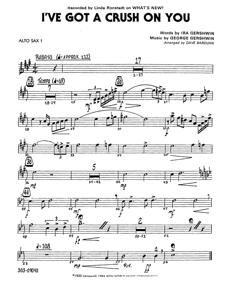 I'Ve Got A Crush On You score preview
