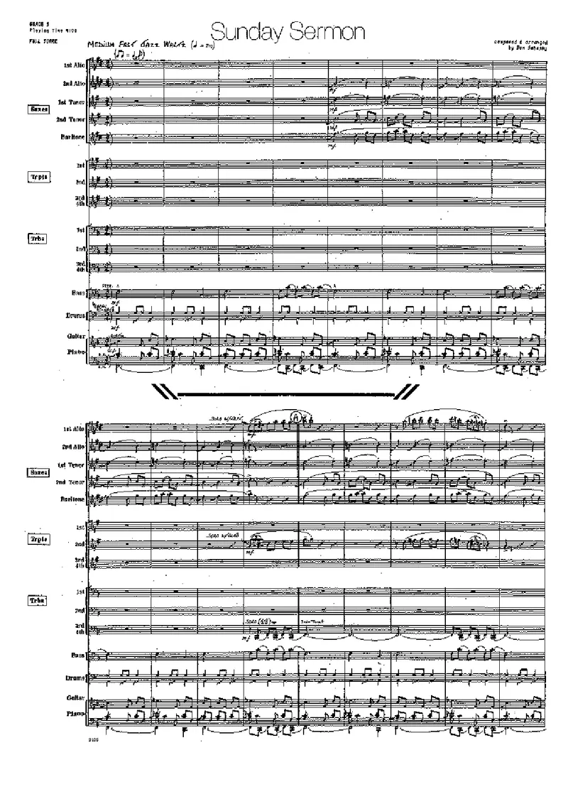 Sunday Sermon score preview