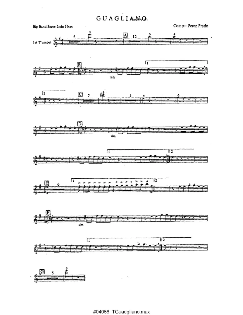 Guaglione score preview