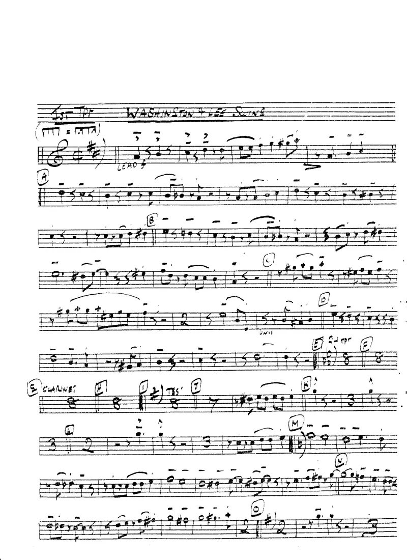 Washington & Lee Swing score preview