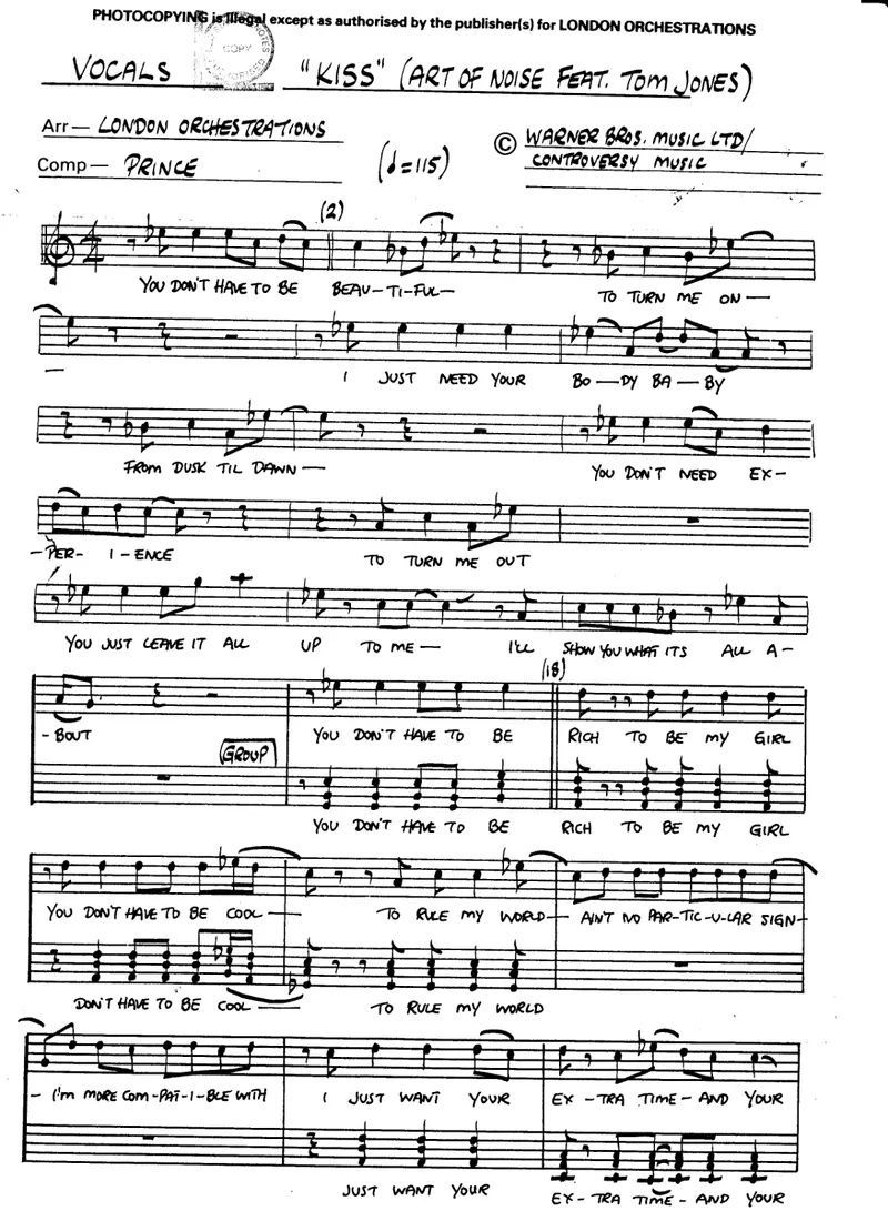 Kiss score preview