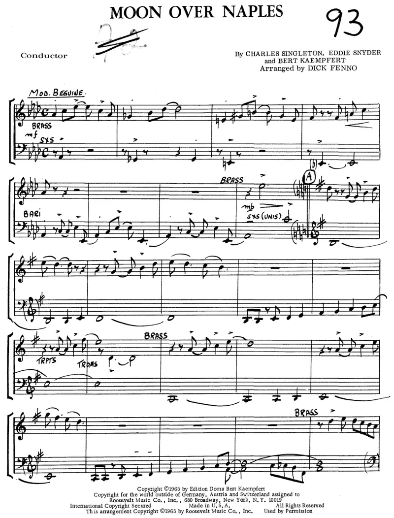 Moon Over Naples score preview