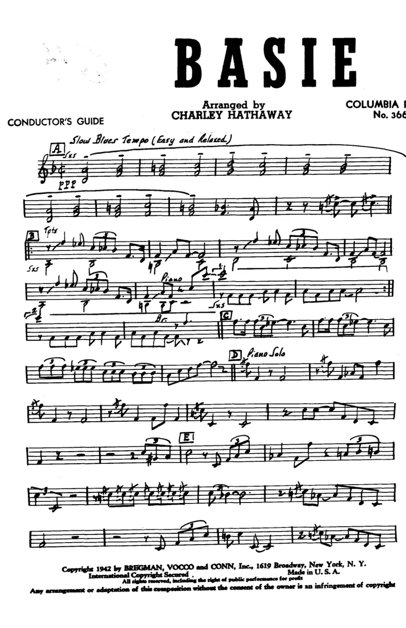 Basie Blues score preview