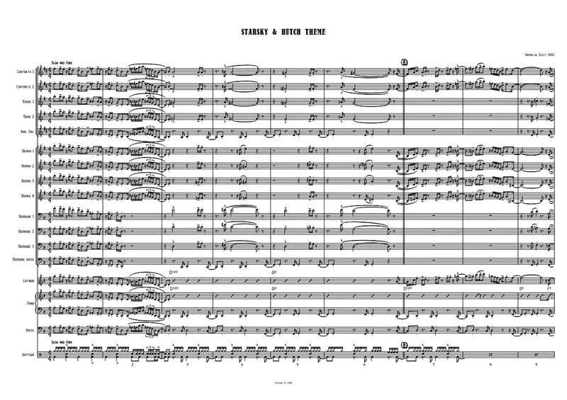 Starsky And Hutch Theme score preview