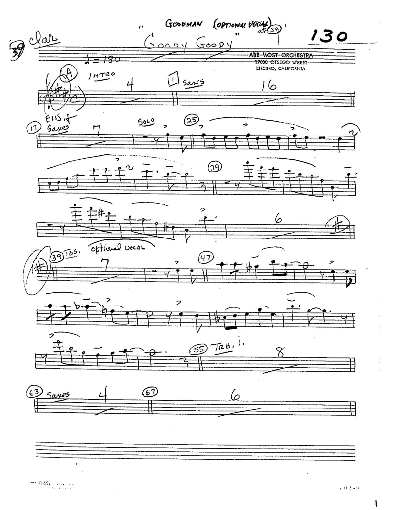 Goody Goody score preview