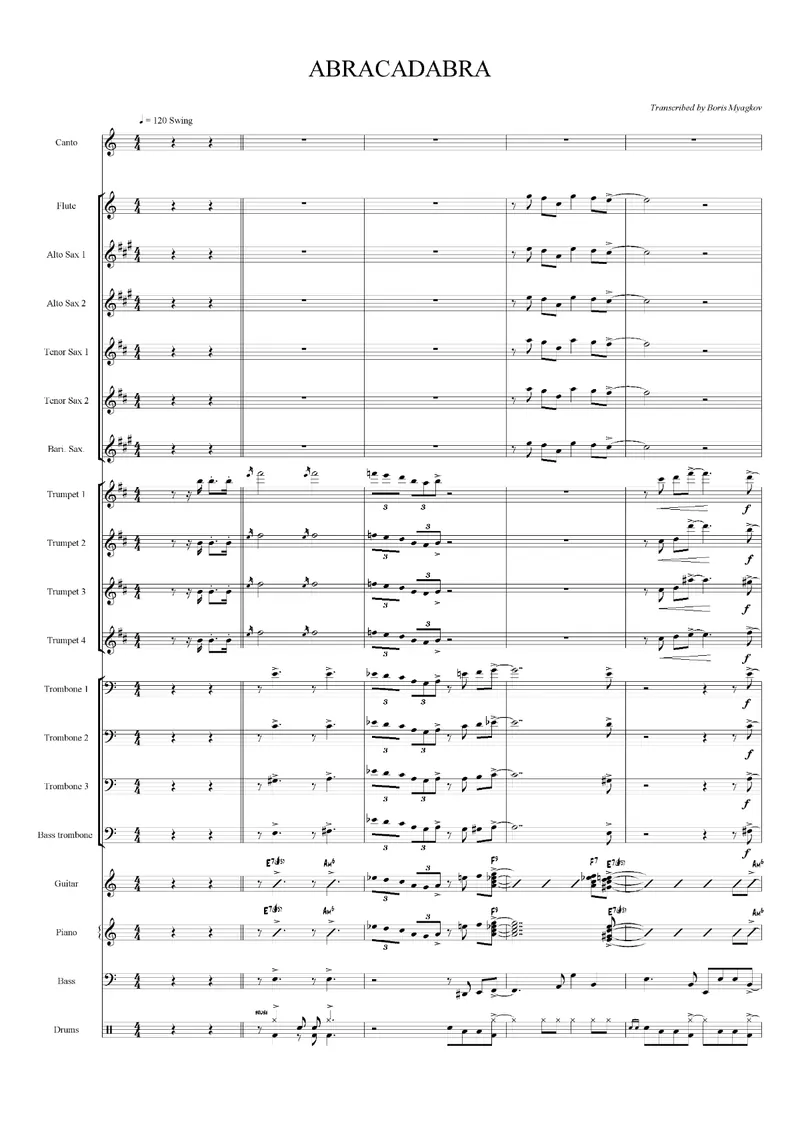 Abracadabra score preview