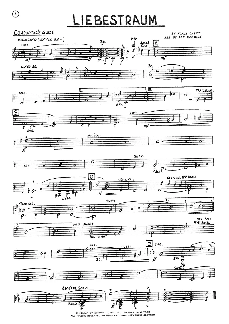 Liebestraum score preview