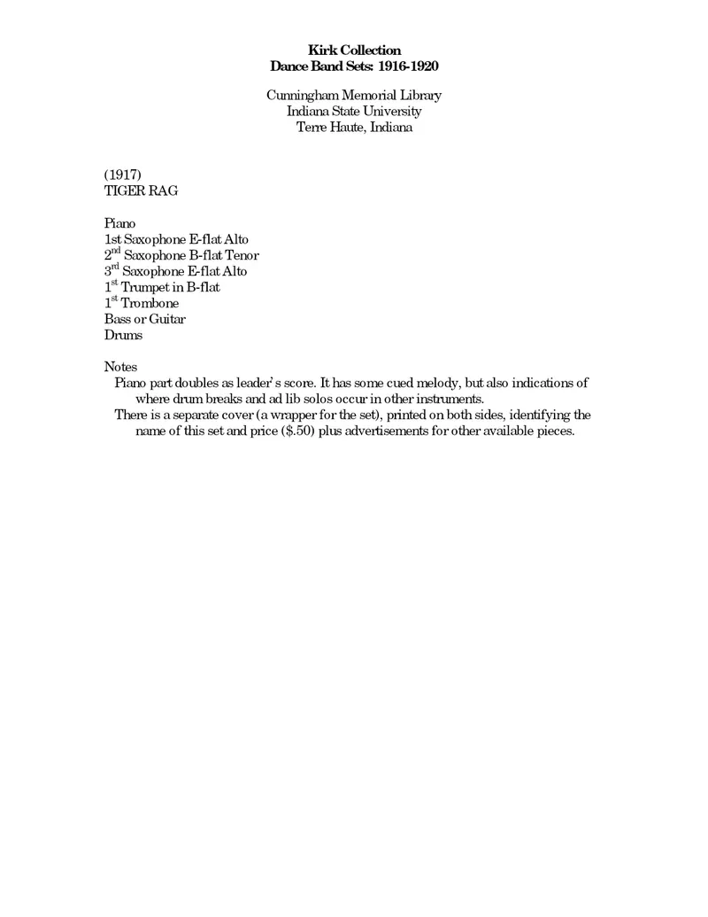 Tiger Rag preview page 1
