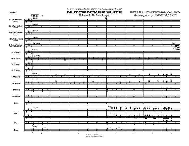Nutcracker Suite - 3. Dance Of The Fairy Dragee - P. I. Tchaikovsky score preview