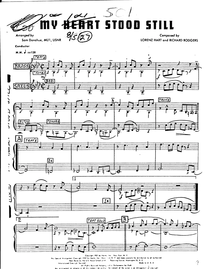 My Heart Stood Still score preview