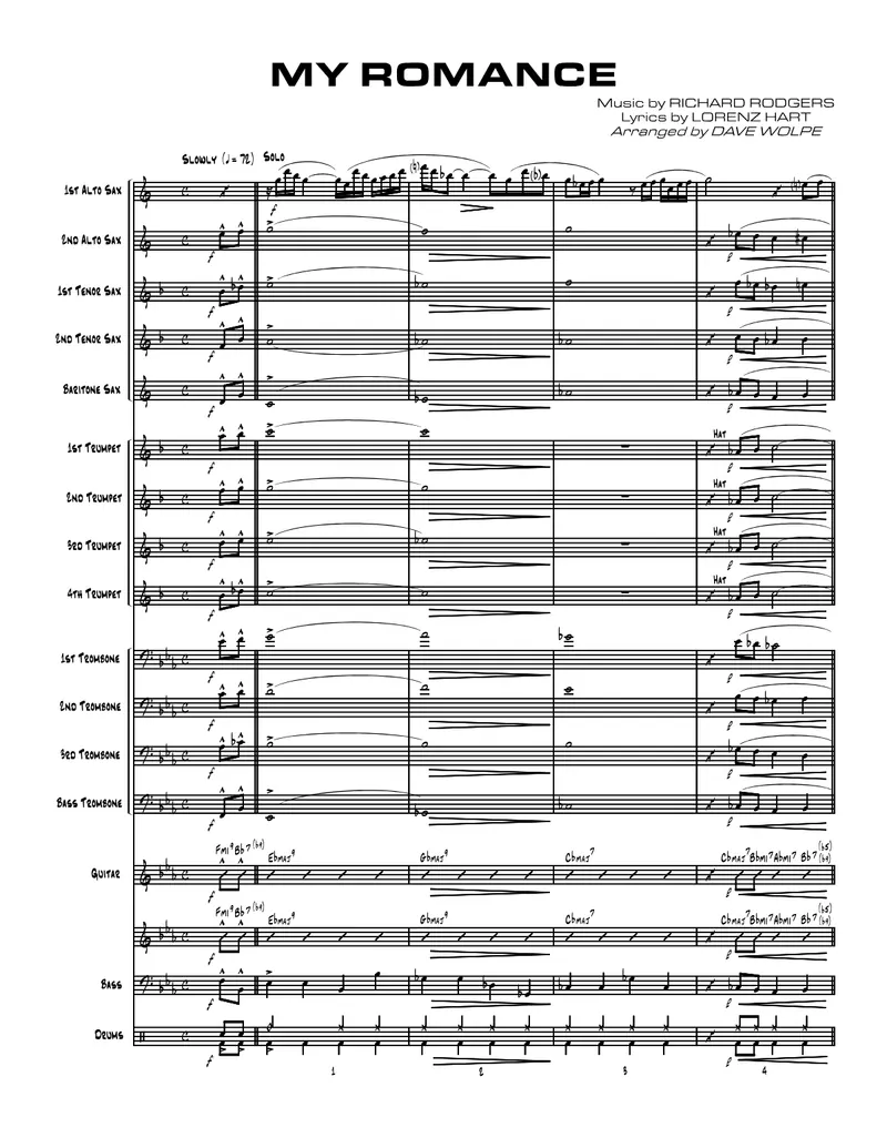 My Romance score preview
