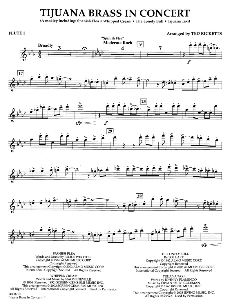 Tijuana Brass In Concert score preview
