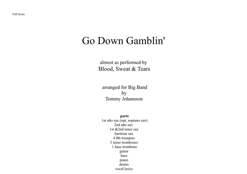 Go Down Gamblin preview page 1