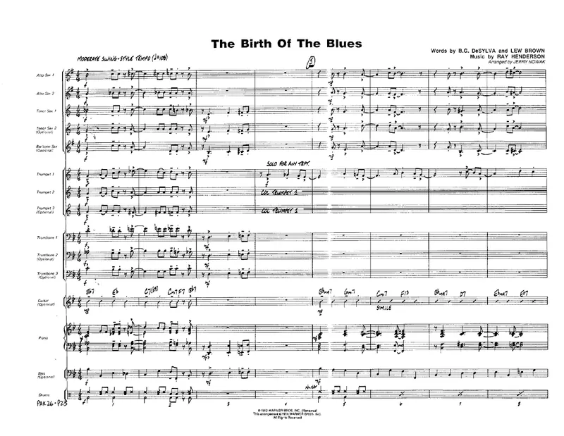 The Birth Of The Blues score preview