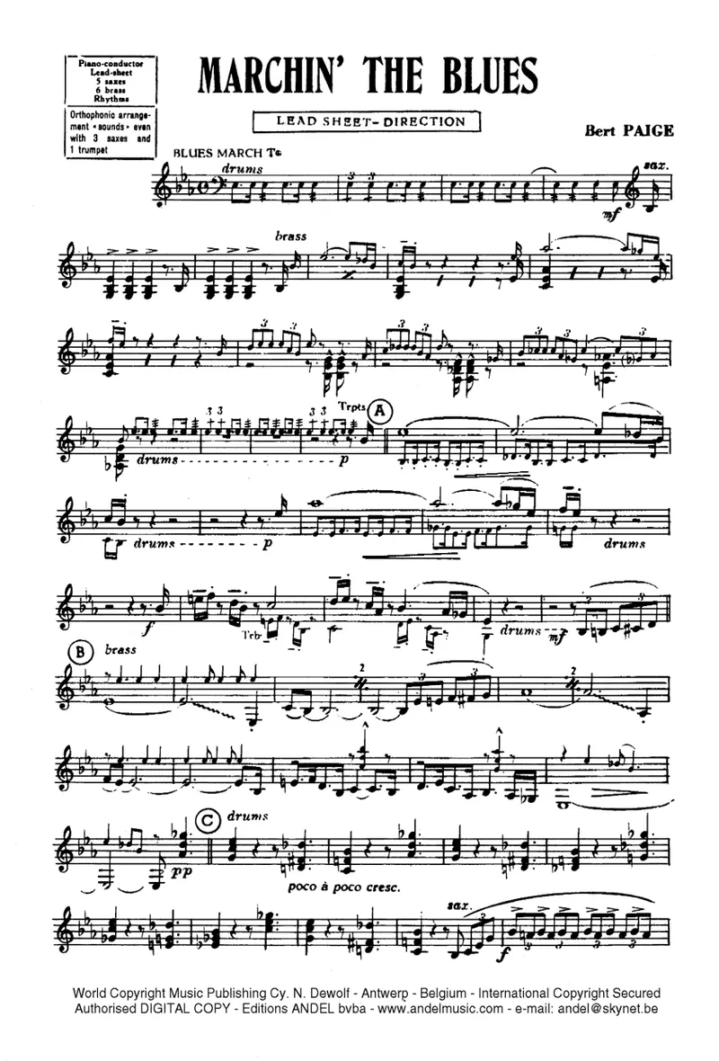 Marchin' The Blues score preview