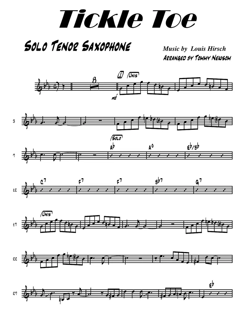 Tickle Toe score preview