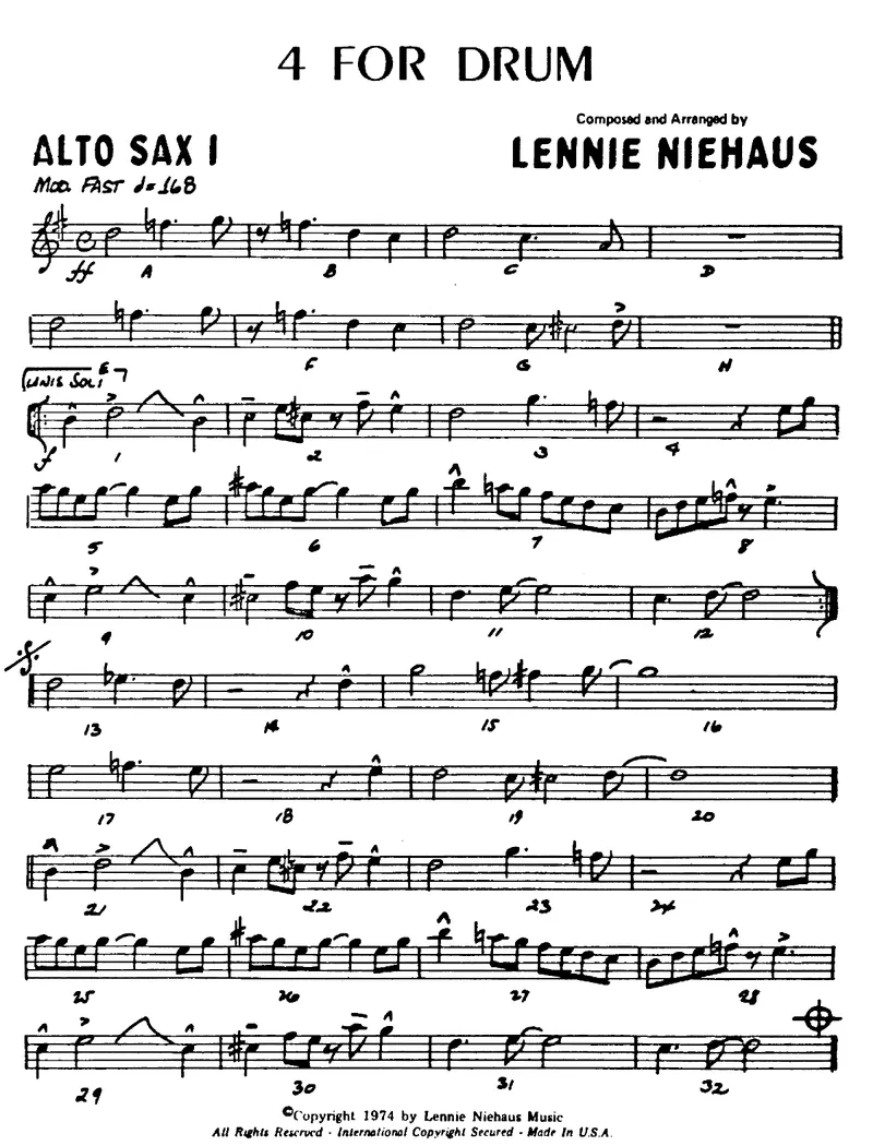 4 For Drum score preview