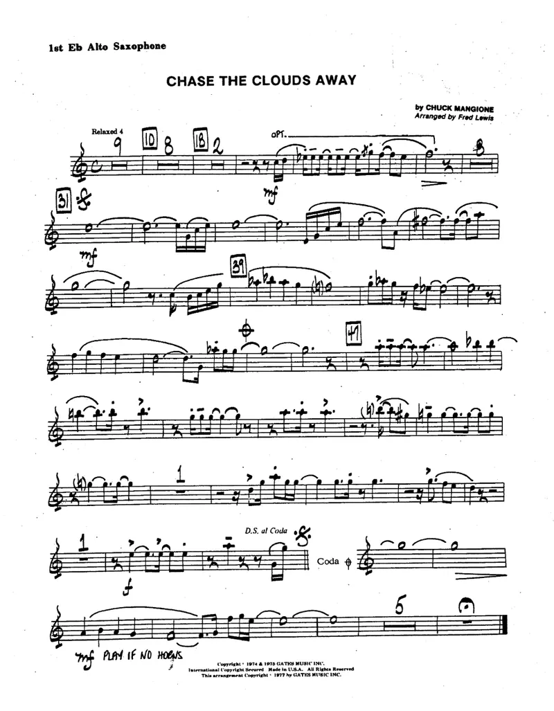 Chase The Clouds Away score preview