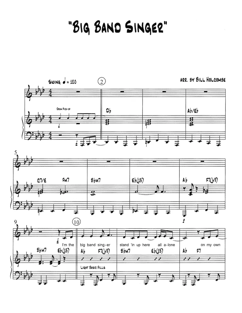 Big Band Singer score preview