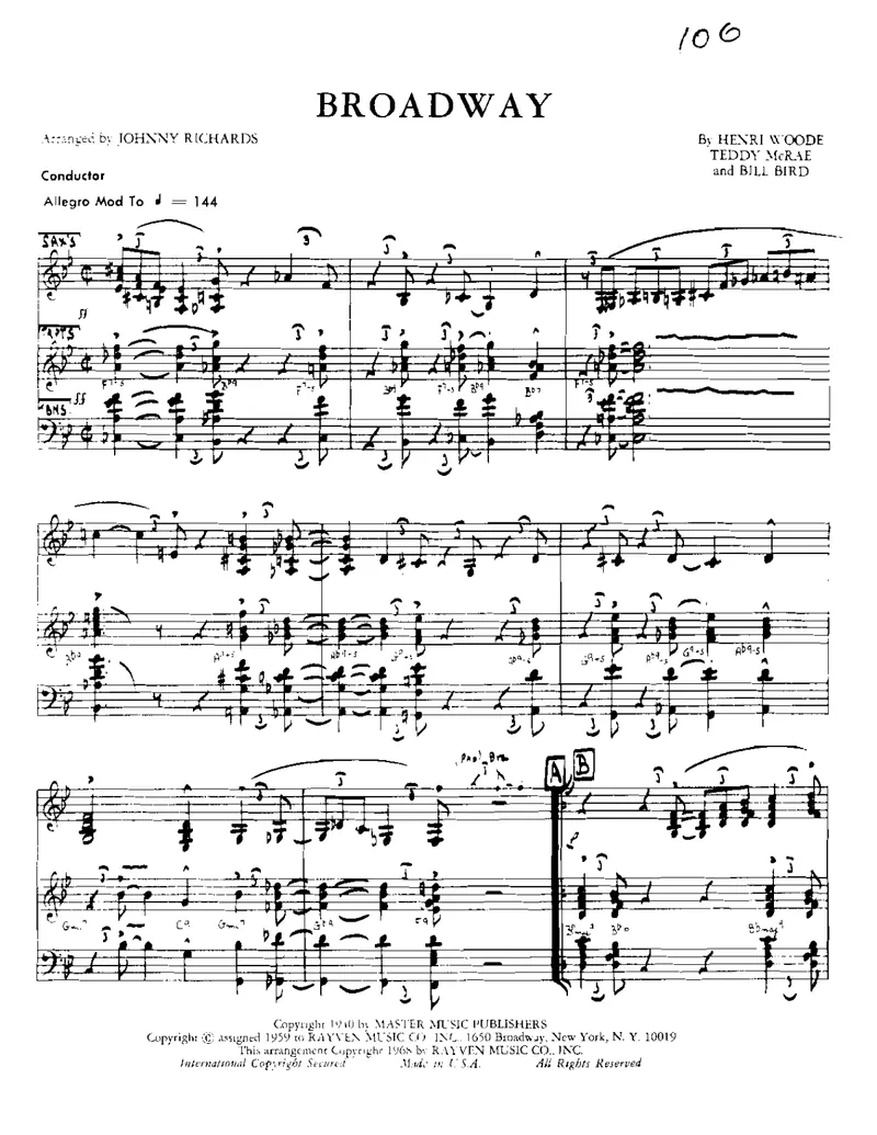 Broadway score preview