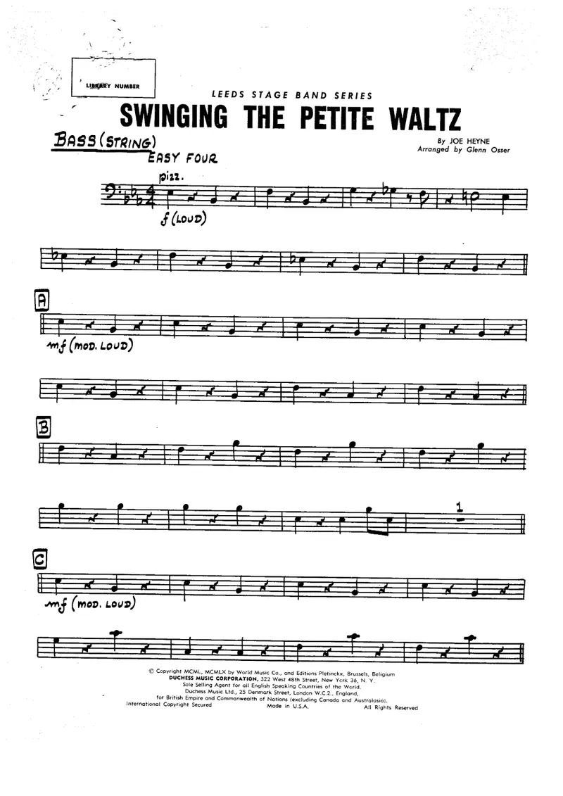Swinging The Petite Waltz score preview