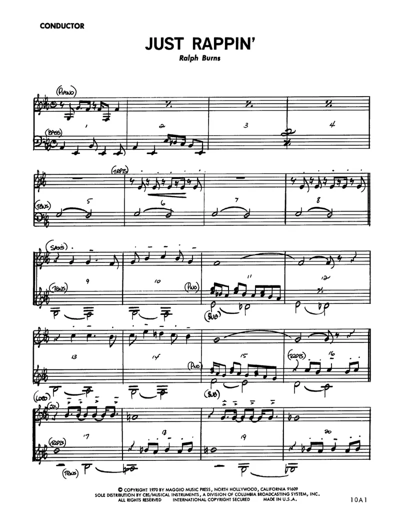 Just Rappin' score preview