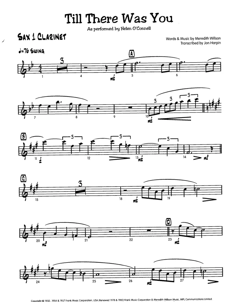 Till There Was You score preview