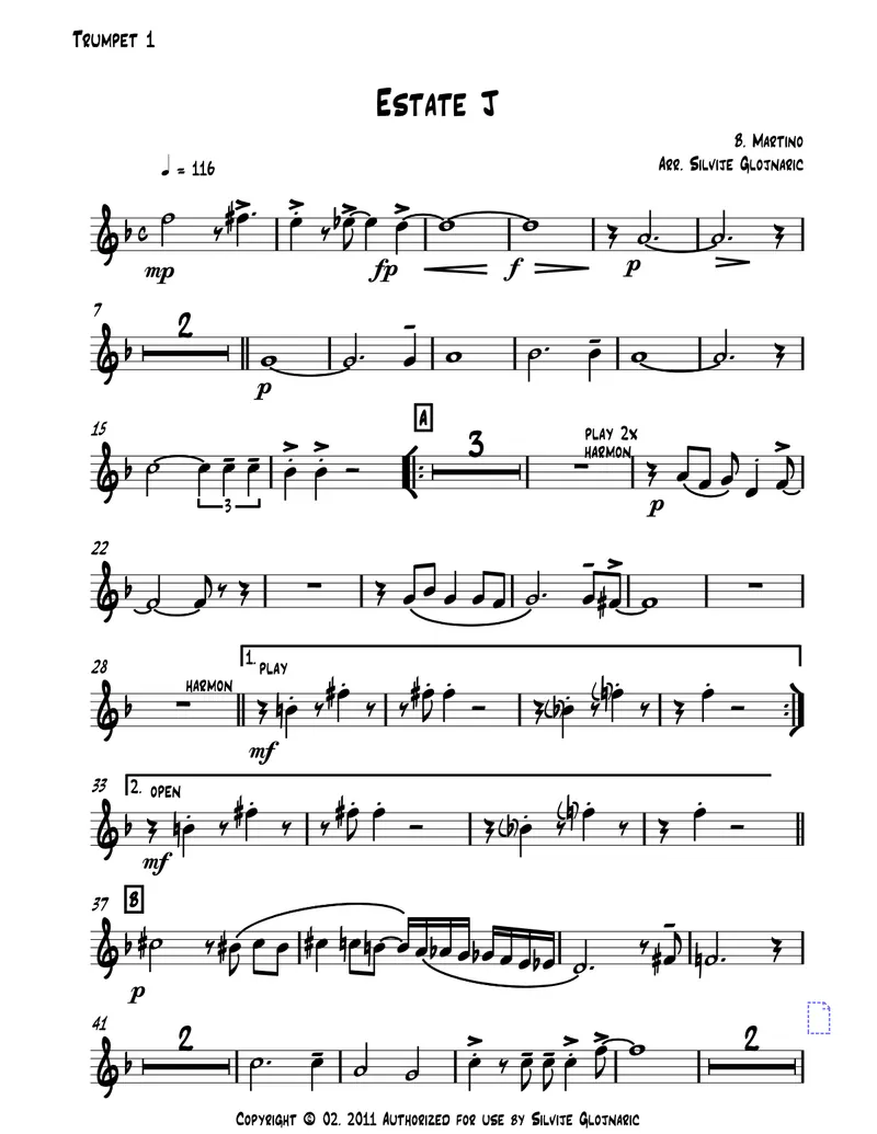 Estate J score preview